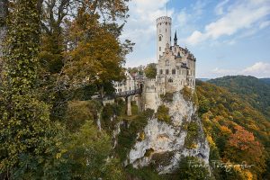 Herbstliche Farben, vorher- nachher Bilder mit/bei der Schloss Lichtenstein